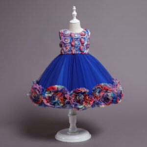 Frill Girl Party Dresses 2- 3 Colors