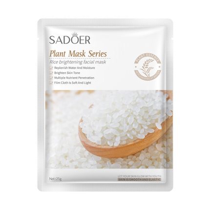SADOER Rice Brightening Facial Mask – Plant Mask Series for Radiant & Hydrated Skin