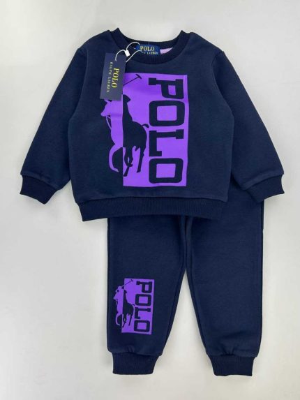 Polo Ralph Lauren Kids' Navy Blue Logo Sweatshirt & Jogger Set