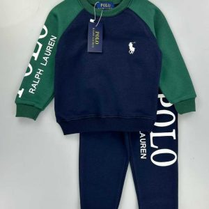 Polo Ralph Lauren Kids' Navy & Green Sweatshirt & Jogger Set