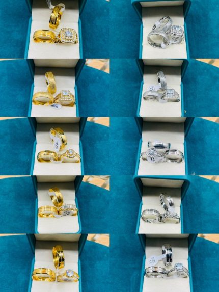 Luxury Couple's Wedding & Engagement Ring Sets