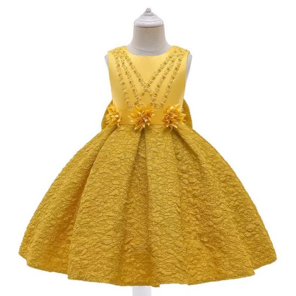 Classic Satin Princess Gown for Girls – Elegant Formal Dress