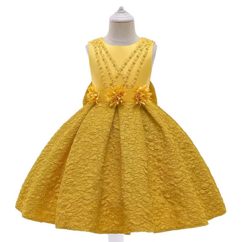 Classic Satin Princess Gown for Girls – Elegant Formal Dress
