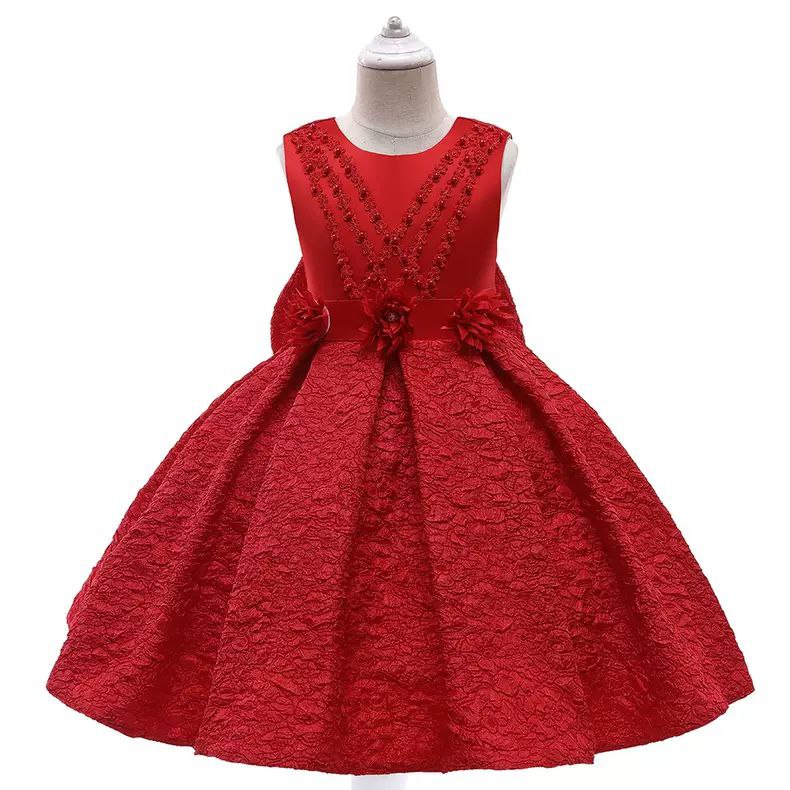 Classic Satin Princess Gown for Girls – Elegant Formal Dress