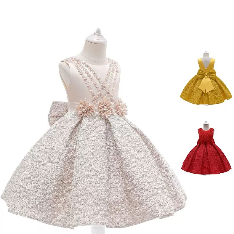 Classic Satin Princess Gown for Girls – Elegant Formal Dress