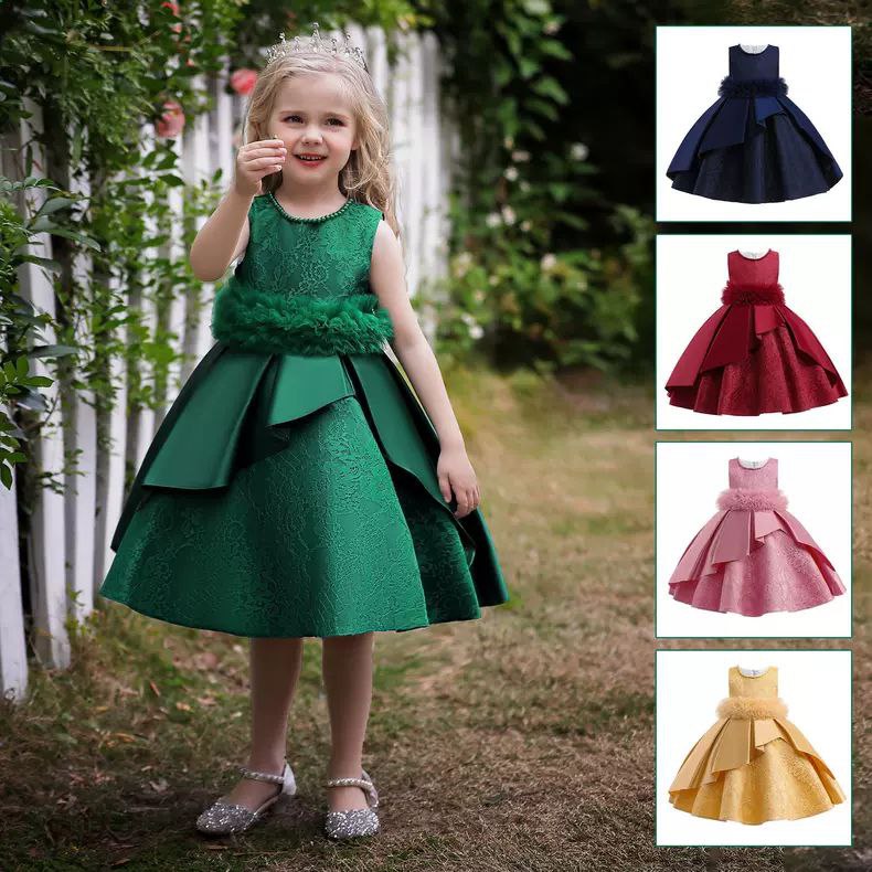 Layered Lace & Satin Party Dress – Multiple Colors