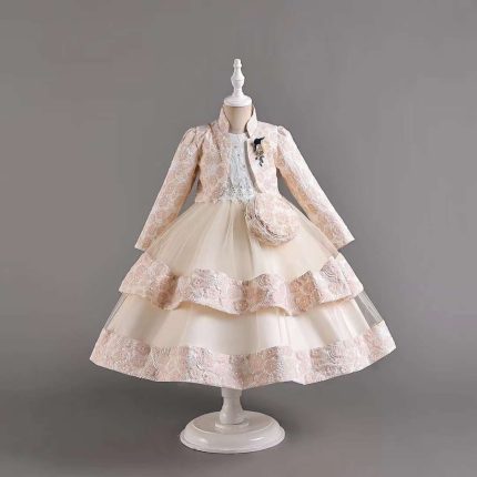 Layered Party Dress with Jacket & Purse