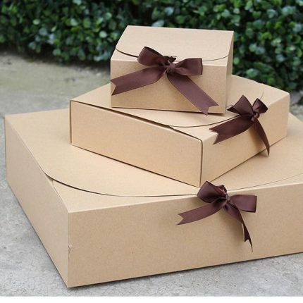 Kraft Gift Box Set with Ribbon