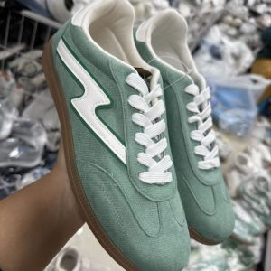 Fresh Green Sneakers with Lightning Bolt